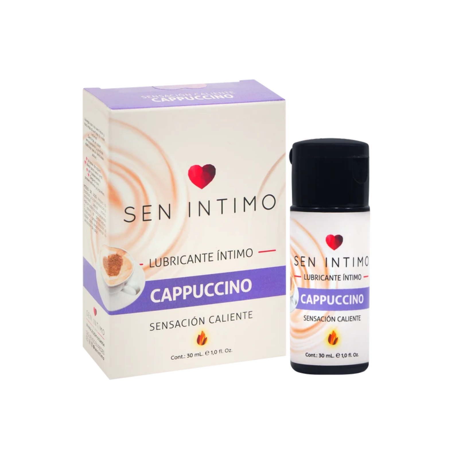Lubricante Íntimo Caliente Cappuccino Sen Íntimo 30 ml – Base de Agua