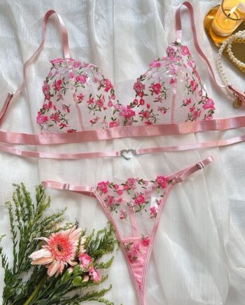 Set Floral Rosa Meli