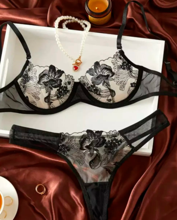 Set Sensual Noir Floral