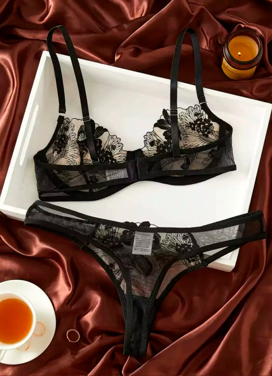 Set Sensual Noir Floral