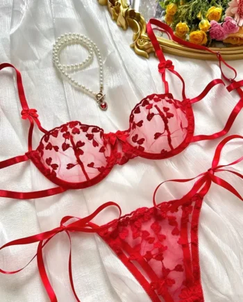 Set Rojo Floral