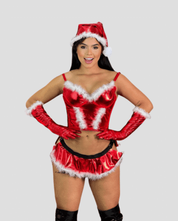 Corset Navideño Rojo Sexy