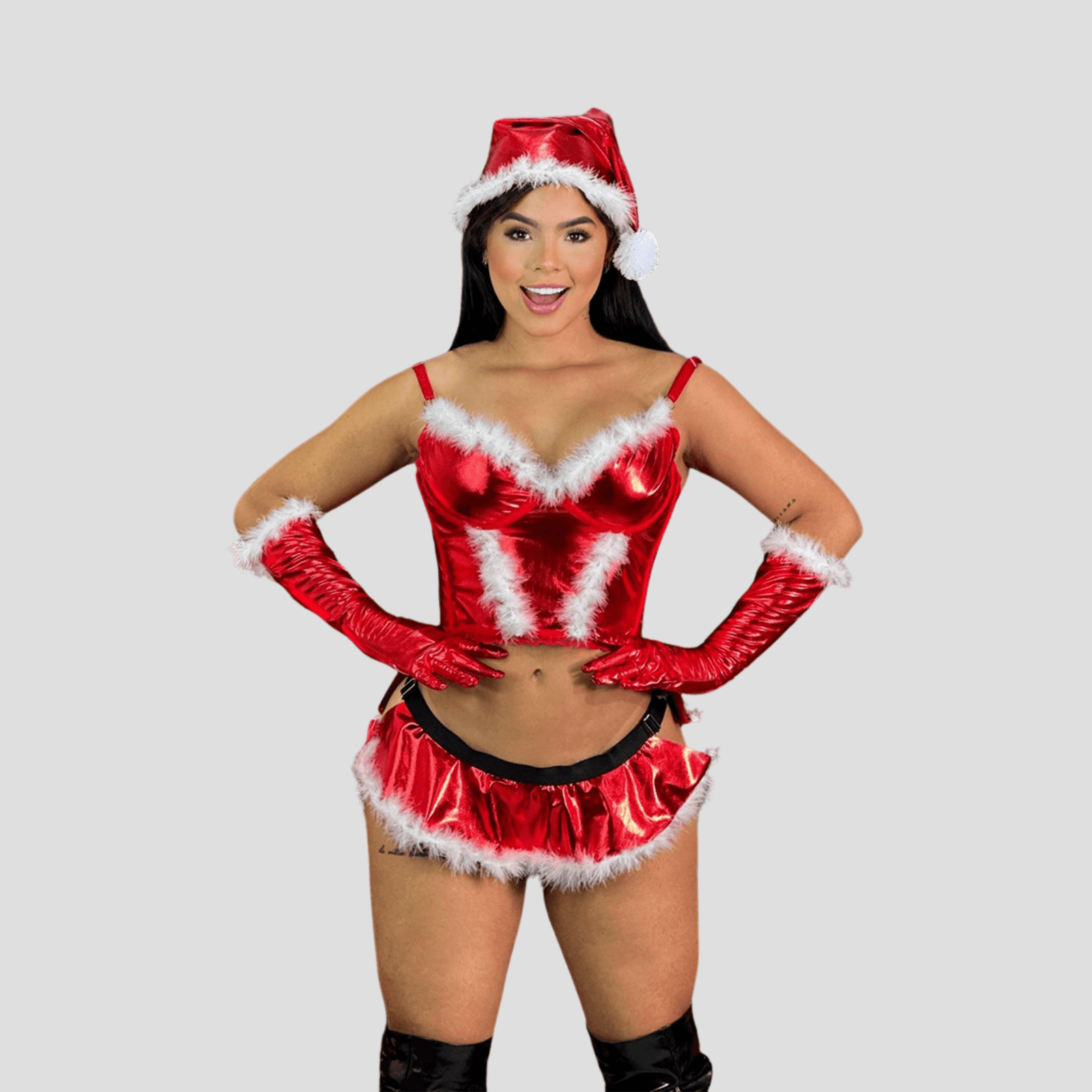 Corset Navideño Rojo Sexy